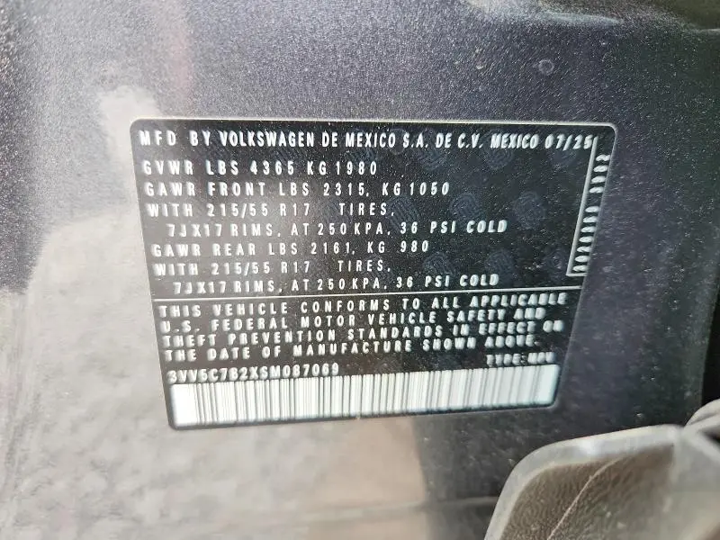 2025 VOLKSWAGEN TAOS S  