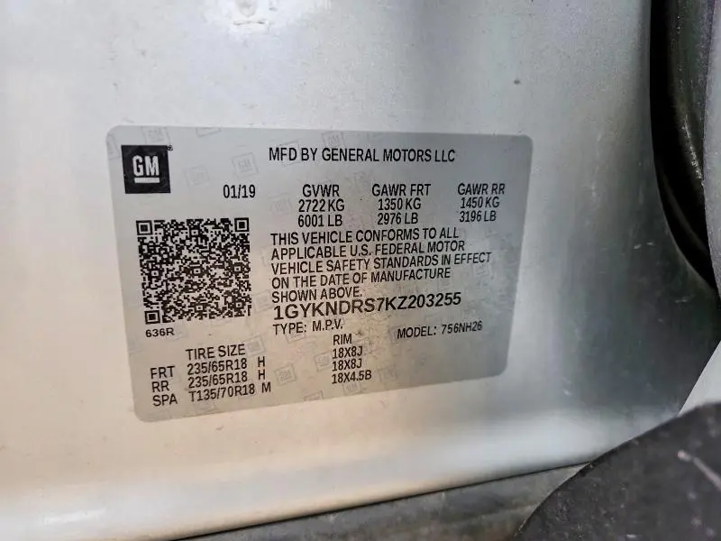 2019 CADILLAC XT5 LUXURY  