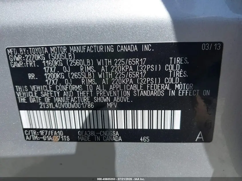 2013 TOYOTA RAV4 EV  