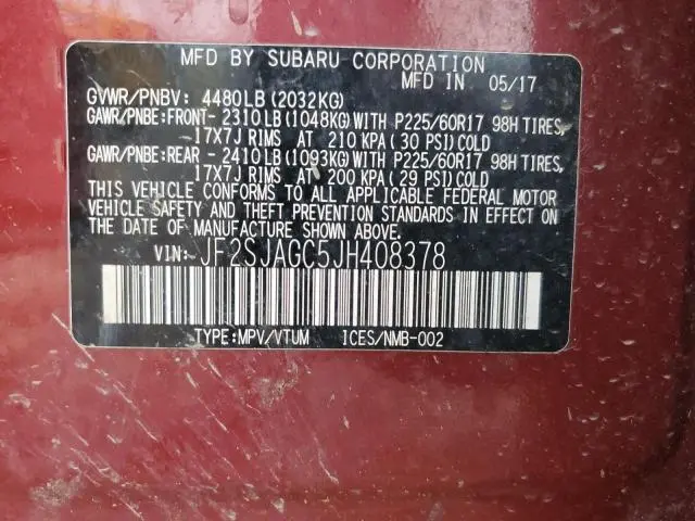 2018 SUBARU FORESTER 2.5I PREMIUM  