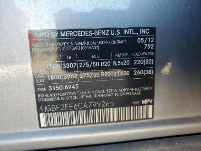 2012 MERCEDES-BENZ GL 350 BLUETEC  