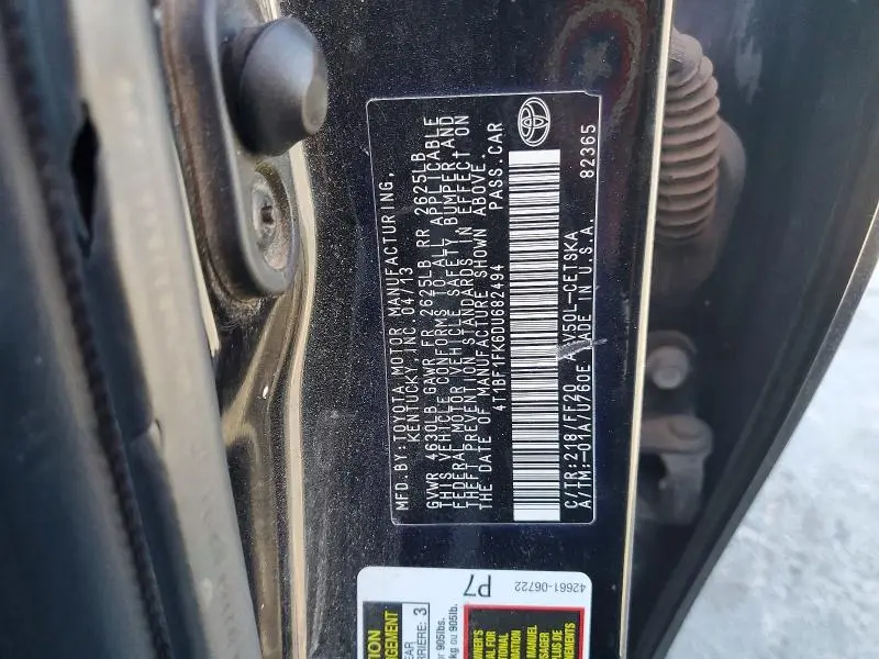 2013 TOYOTA CAMRY SE  