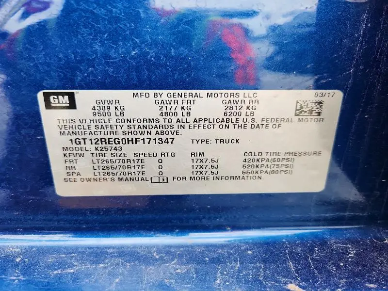 2017 GMC SIERRA K2500 HEAVY DUTY  