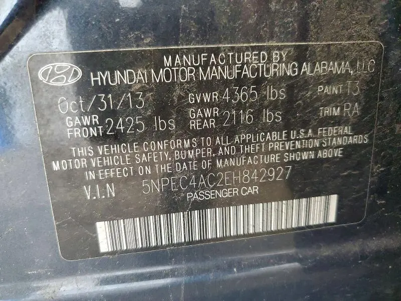 2014 HYUNDAI SONATA LIMITED  