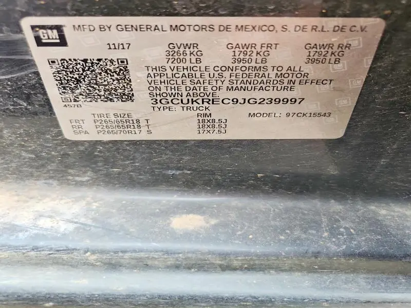 2018 CHEVROLET SILVERADO K1500 LT  