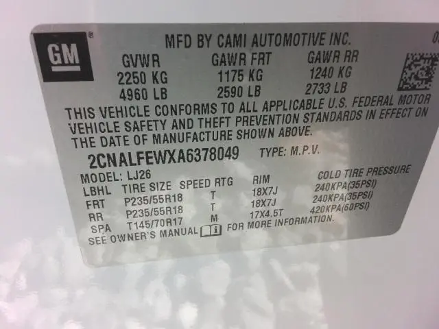 2010 CHEVROLET EQUINOX LTZ  