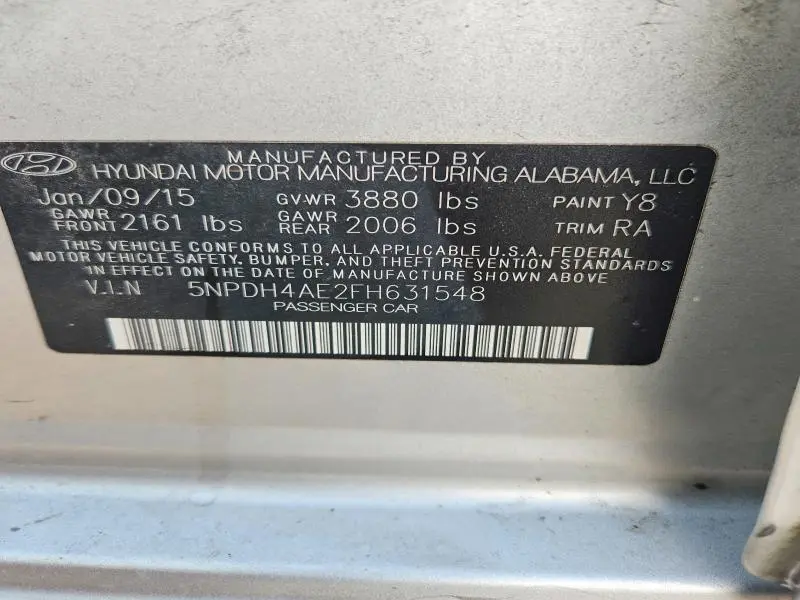 2015 HYUNDAI ELANTRA SE  