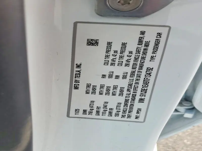 2026 TESLA MODEL 3   