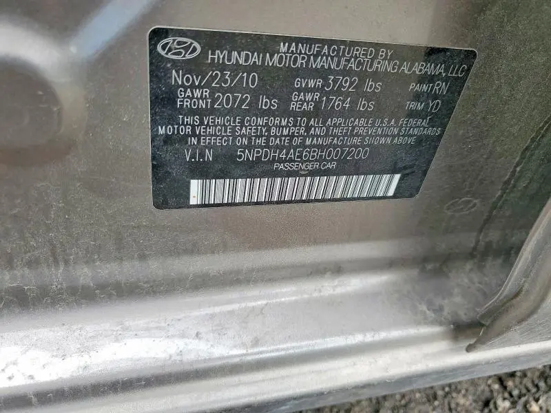 2011 HYUNDAI ELANTRA   