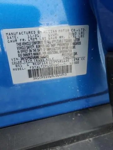 2021 NISSAN KICKS SR