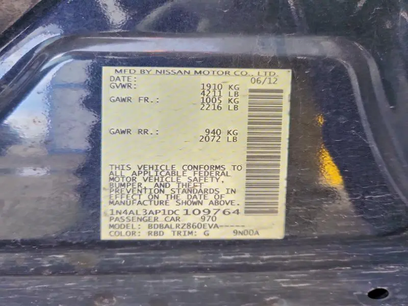 2013 NISSAN ALTIMA 2.5  