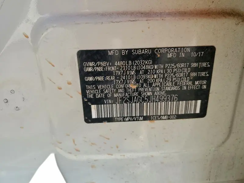 2018 SUBARU FORESTER 2.5I PREMIUM  