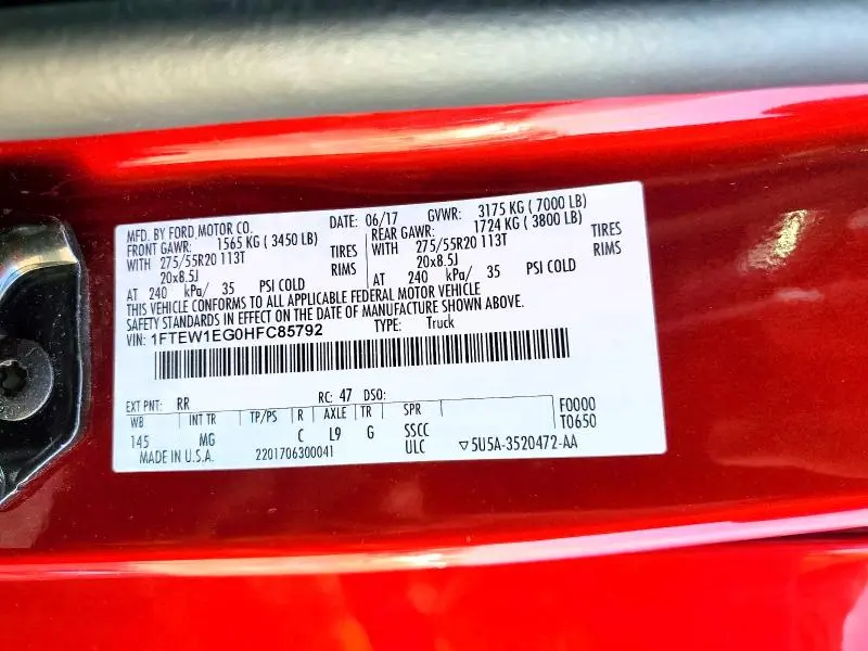 2017 FORD F150 SUPERCREW  