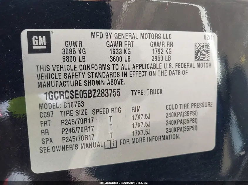 2011 CHEVROLET SILVERADO 1500 LT