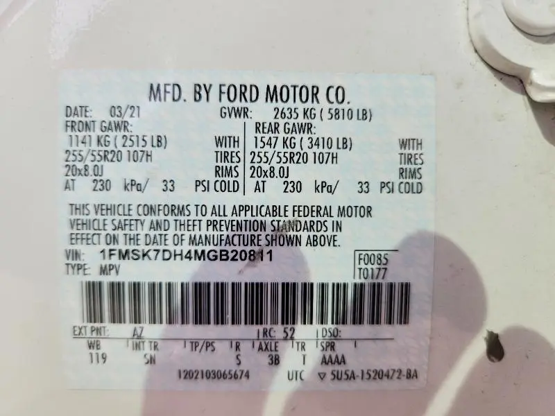2021 FORD EXPLORER XLT  