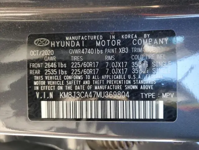 2021 HYUNDAI TUCSON LIMITED  