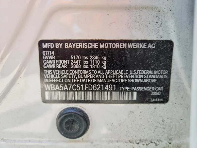 2015 BMW 528 XI  
