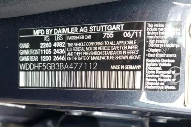 2011 MERCEDES-BENZ E 350