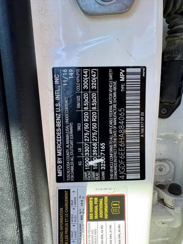 2017 MERCEDES-BENZ GLS 450 4MATIC  