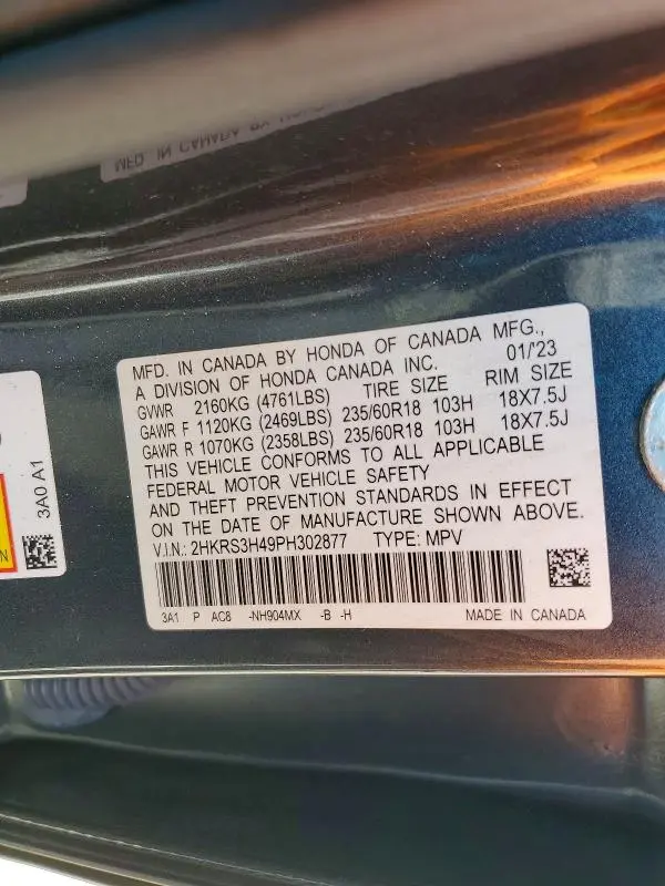 2023 HONDA CR-V EX  
