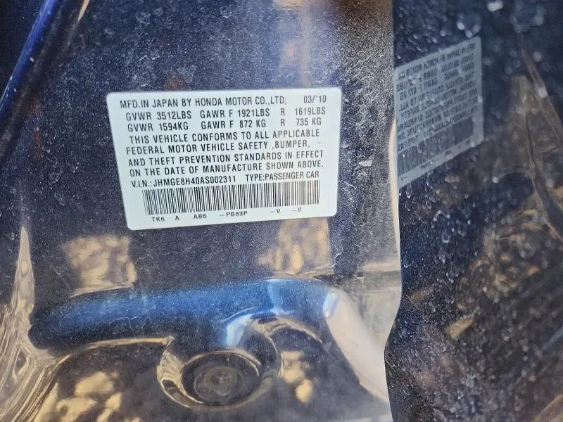 2010 HONDA FIT SPORT  