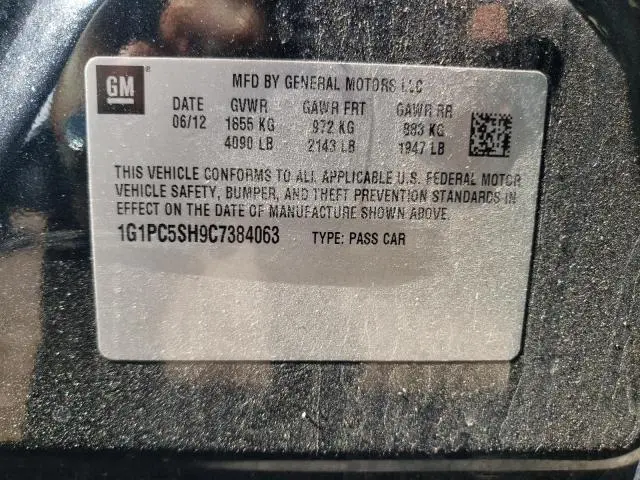 2012 CHEVROLET CRUZE LS