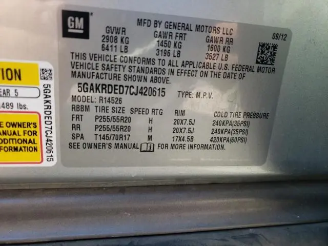 2012 BUICK ENCLAVE   
