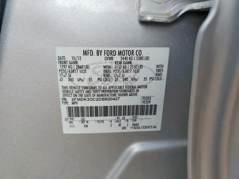 2013 FORD EDGE SE  