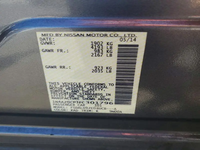 2015 NISSAN LEAF SV  