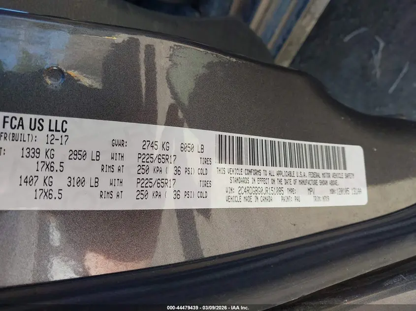 2018 DODGE GRAND CARAVAN SE PLUS