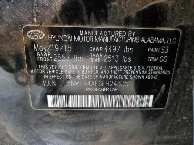 2015 HYUNDAI SONATA SE