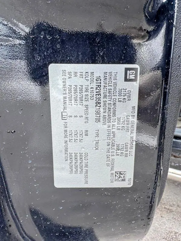 2011 GMC SIERRA K1500 SLE  