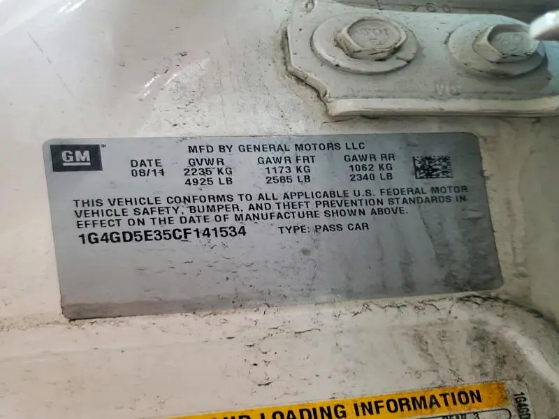 2012 BUICK LACROSSE PREMIUM  