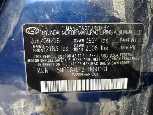 2017 HYUNDAI ELANTRA SE  