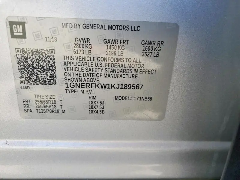2019 CHEVROLET TRAVERSE LS  