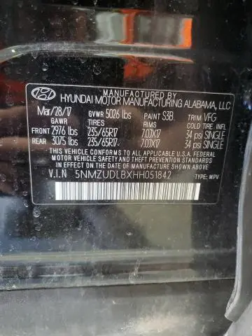 2017 HYUNDAI SANTA FE SPORT   