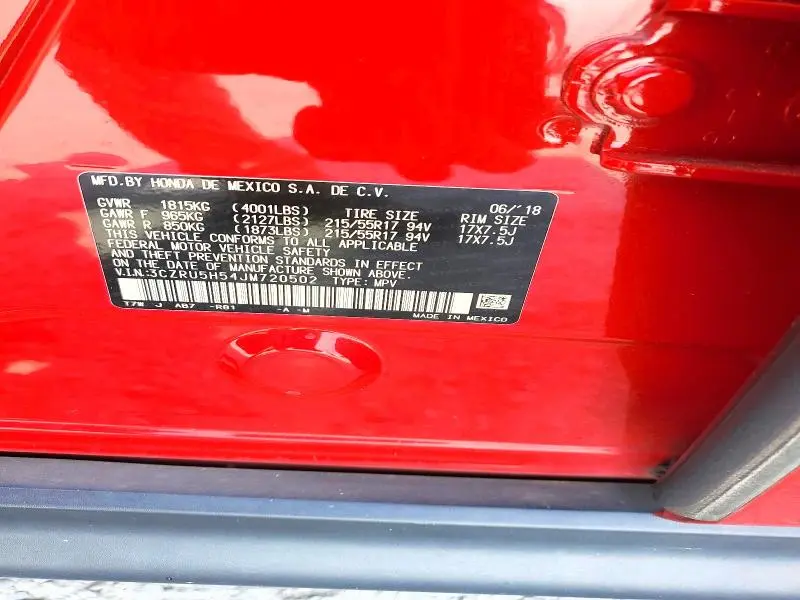 2018 HONDA HR-V EX  