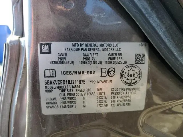 2011 BUICK ENCLAVE CXL