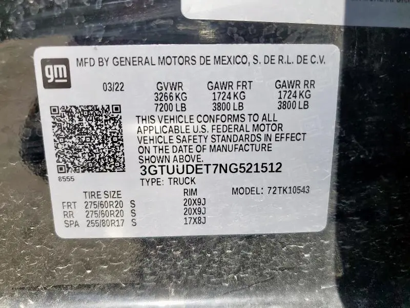 2022 GMC SIERRA K1500 SLT  