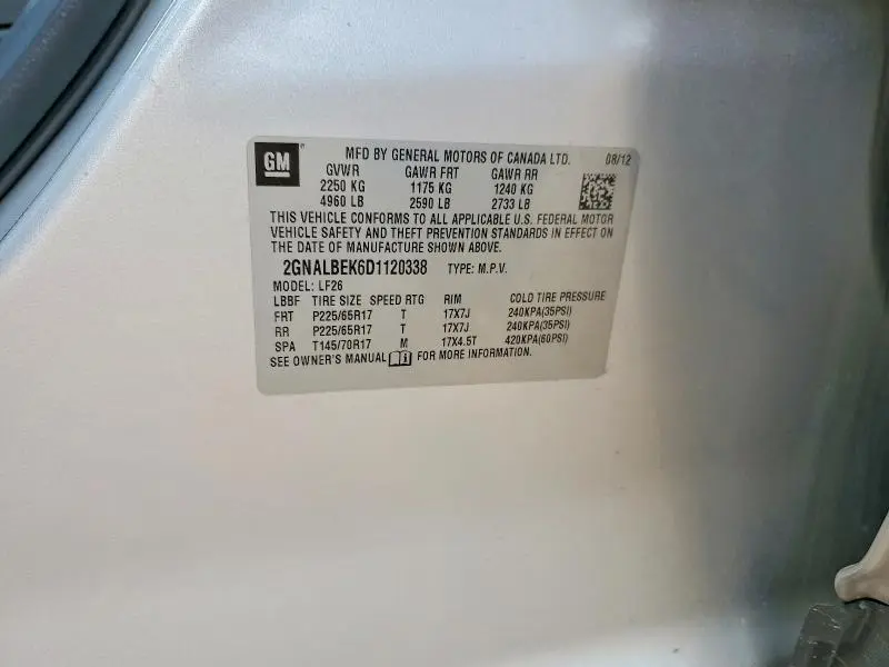 2013 CHEVROLET EQUINOX LS  