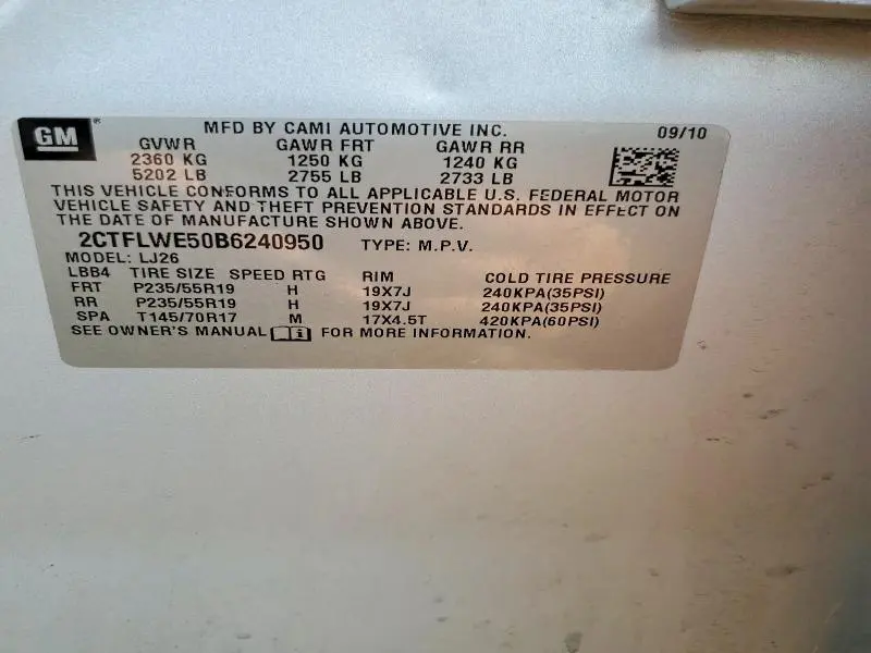 2011 GMC TERRAIN SLT  