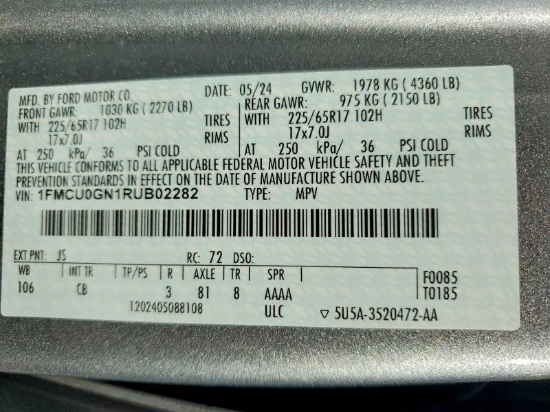 2024 FORD ESCAPE ACTIVE  