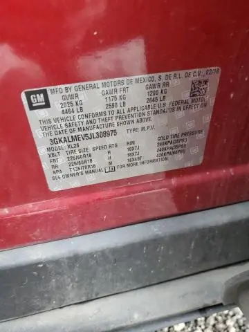 2018 GMC TERRAIN SLE  