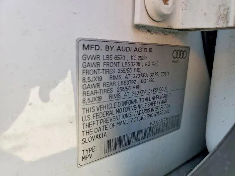 2017 AUDI Q7 PREMIUM PLUS  