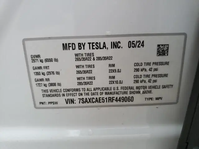 2024 TESLA MODEL X   