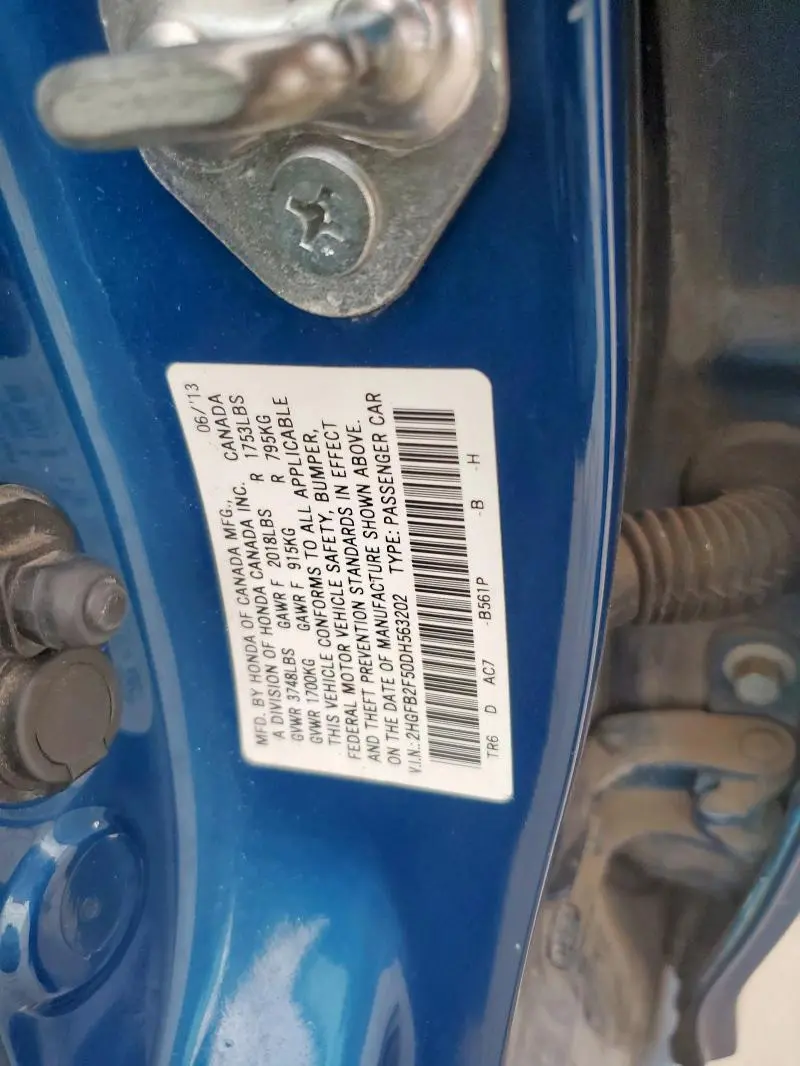 2013 HONDA CIVIC LX  