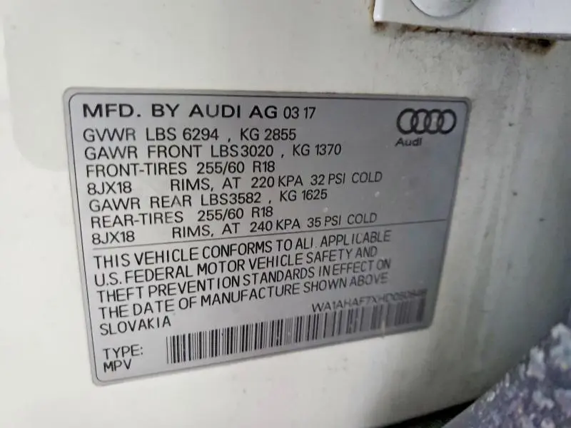 2017 AUDI Q7 PREMIUM  