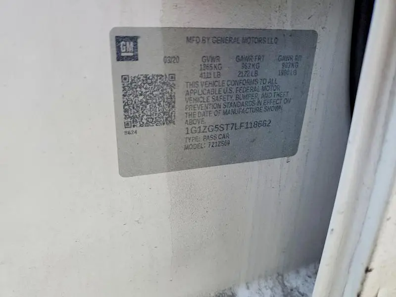 2020 CHEVROLET MALIBU RS  