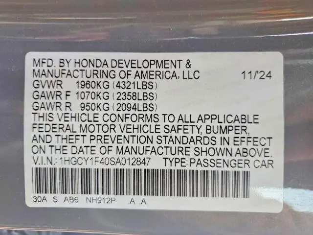 2025 HONDA ACCORD SE  