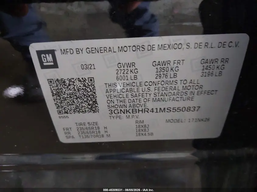 2021 CHEVROLET BLAZER AWD 2LT